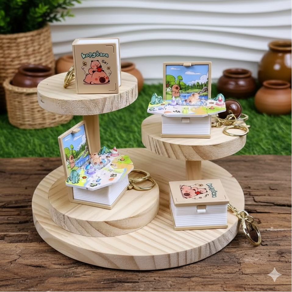 FoldaView™ Mini Book Keychain